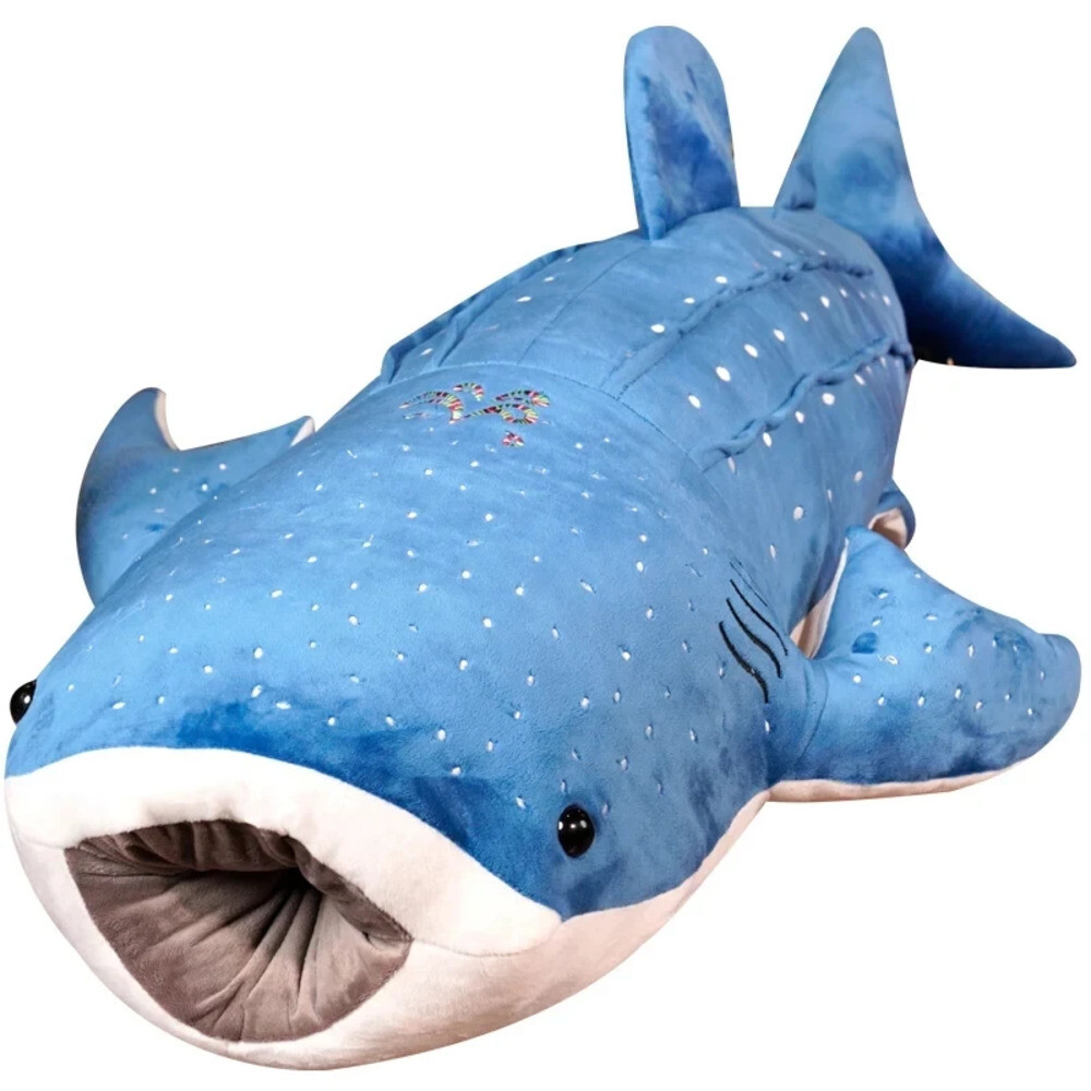 [해외] 봉제인형 만화 푸른 상어 봉제 인형 큰 물고기 고래 동물 베개 생일 선물 50 cm 100cm