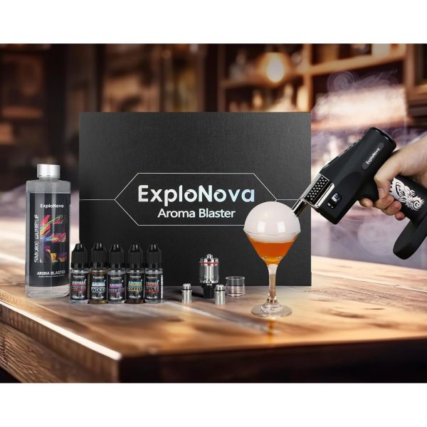 아로마 블래스터 칵테일 건 5가지 맛의 오일과 식용 거품 부르봉 럼 보드카 커피 고기 바/레스토랑/