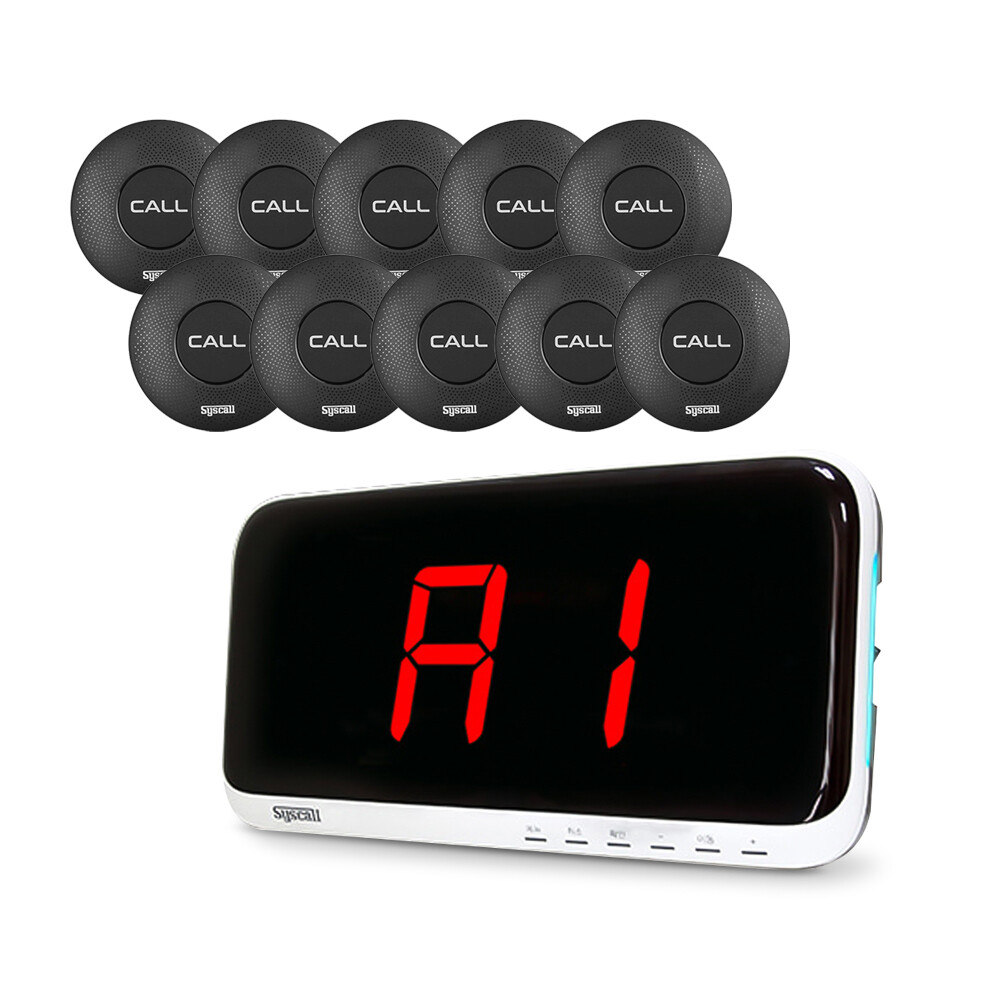 [오늘출발] 씨스콜 SPT-200 + SR-A2001 씨스콜 카지노/스파/스크린골프/슬림방수 직원호출벨세트 ST-300 블랙 10개+S