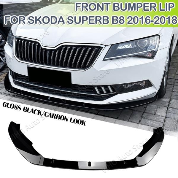 [오늘출발] Skoda Superb III 3V3 B8 TSI 2015-2019 프리 페이스리프트 프론트 범퍼 스플리터 립 디퓨저 바디 키트 스