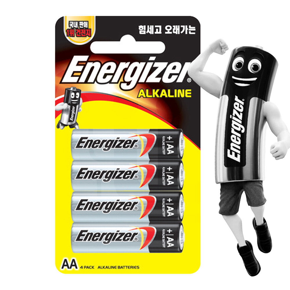 [에너자이저홀딩스]에너자이저 에너자이저 알카라인 건전지 V1.5 4개입 AA AAA (택1) 오래가는 배터리 리모콘 도어락 가스렌지 손전등