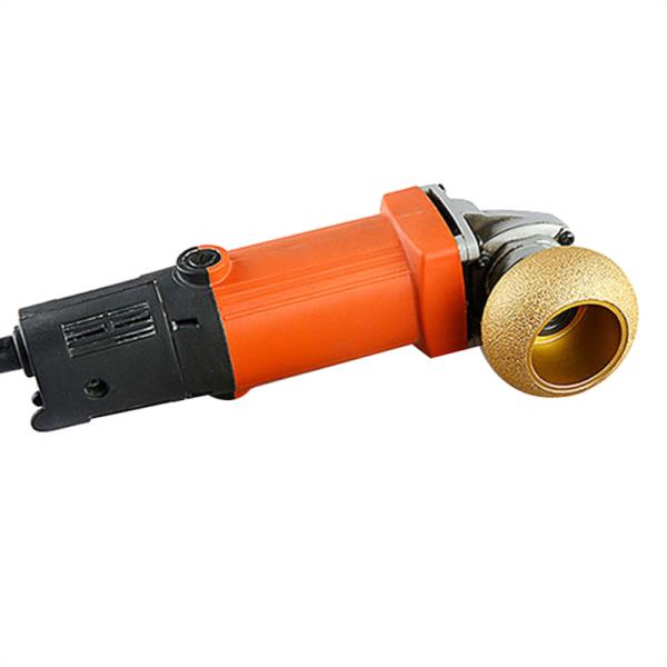 스톤 엣지 휠 그라인딩 휠 로마 슬롯 화강암 대리석 브레이징 다이아몬드 앵글 연마기 헤드 75mm 20mm