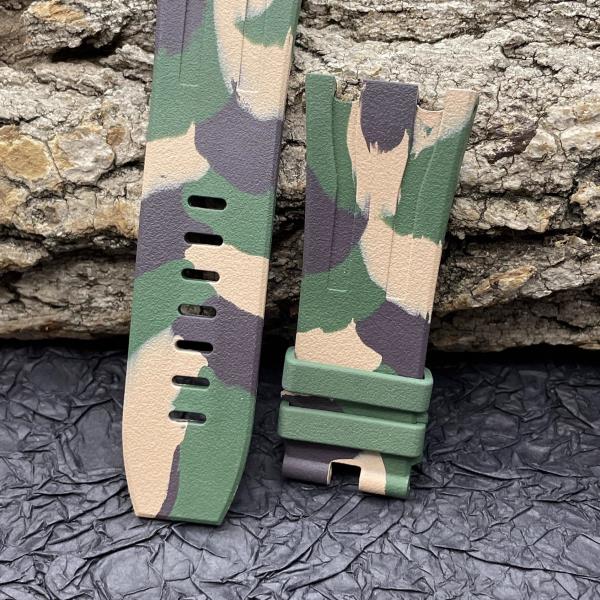 [오늘출발] AAA 남성용 고무 시계 밴드 AP Fkm 벨트 스포츠 위장 카모 30mm 팔찌 Audemars Piguet 스트랩