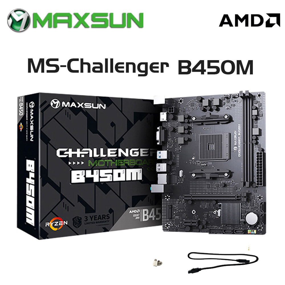 [오늘출발] AliExpress Collection MAXSUN 마더보드 AMD B450M 듀얼 채널 DDR4 메모리 AM4 APU 메인보드 M.2 NVME (Ryz