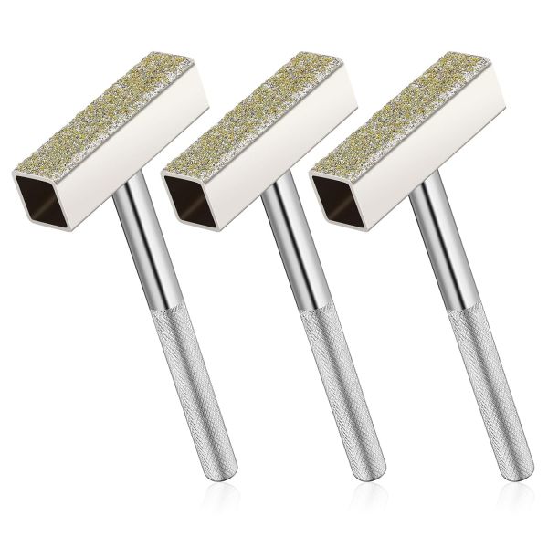 Mozeat Lens벤치 그라인더 및 터닝스톤용 3PCS 그라인딩 휠드레서 공구 평평한 다이아몬드 코팅 표면을 가