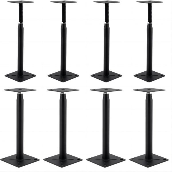 PHLKJL바닥용 조절식 지지대 잭 포스트 바닥 조이스트 미니 나사 10인치에서 13인치 블랙  8팩