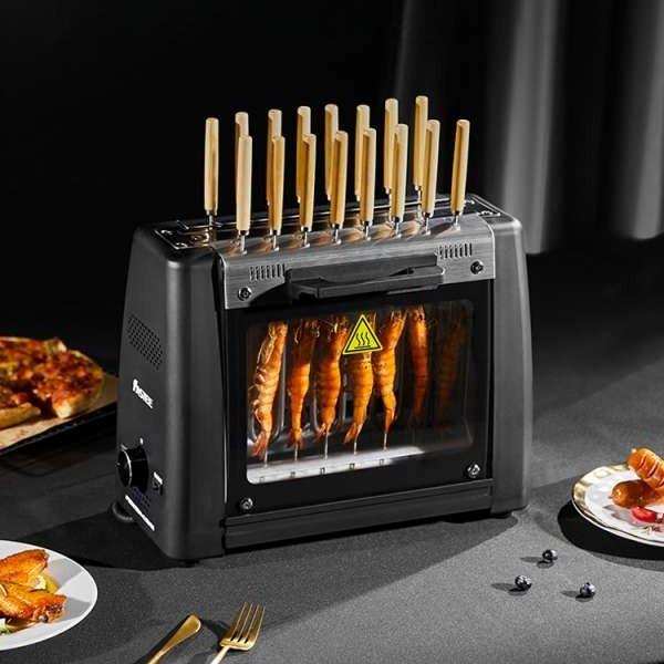 양꼬치 기계 구이 캠핑 스텐 대형 생선 바베큐 화로 삼겹살 자동회전 그릴 캠핑용 닭꼬치 전기 가정용 전동