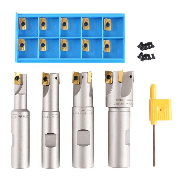 Accusize Industrial ToolsApkt11t3 삽입물이 포함된 어큐사이즈 산업용 공구 4Pc 90 Deg 인덱스 가능 엔드