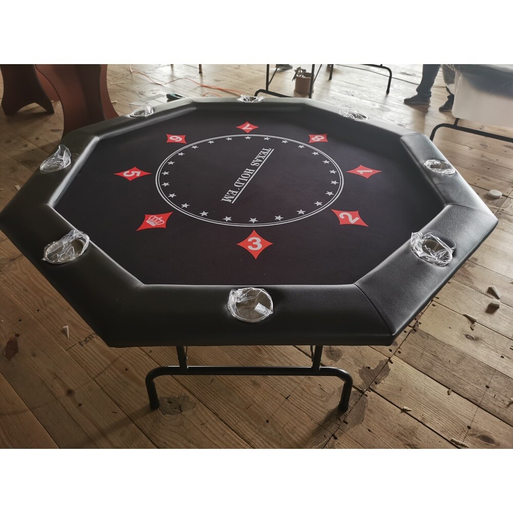 8인용 포커 테이블 보드게임 카지노 홀덤 블랙잭 카드게임 접이식-E(120cm)