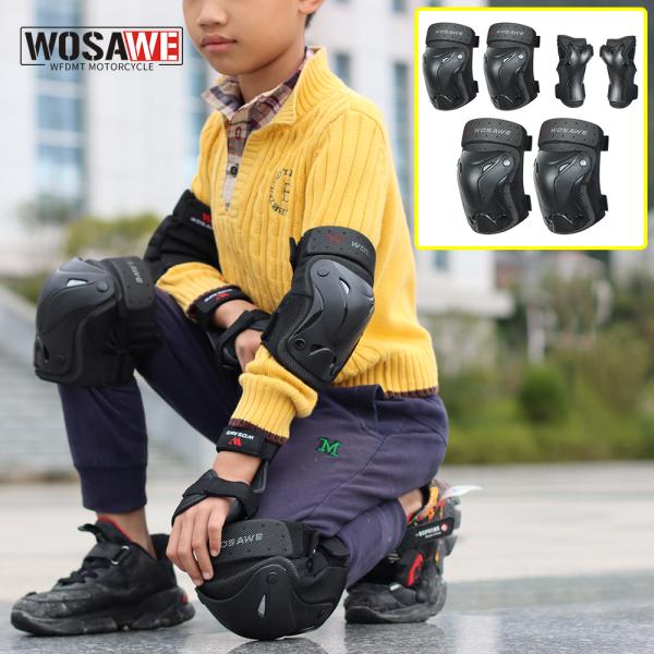 [오늘출발] WOSAWE 롤러 스케이트 보호대 팔꿈치 무릎 패드 손목 보호대 어린이 청소년 라이딩 스케이트보드 BMX 자