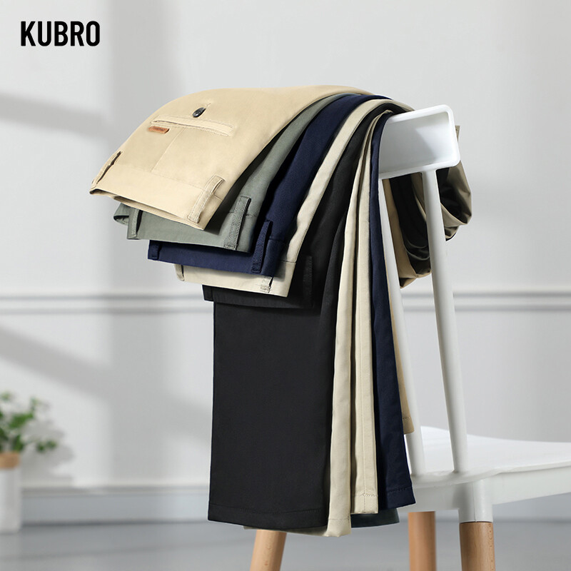 [오늘출발] 냉감 여름작업바지 등산 냉장고 스판 바지 KUBRO 아메리칸 오피스  비즈니스 캐주얼 세트  얇은 코튼 소프