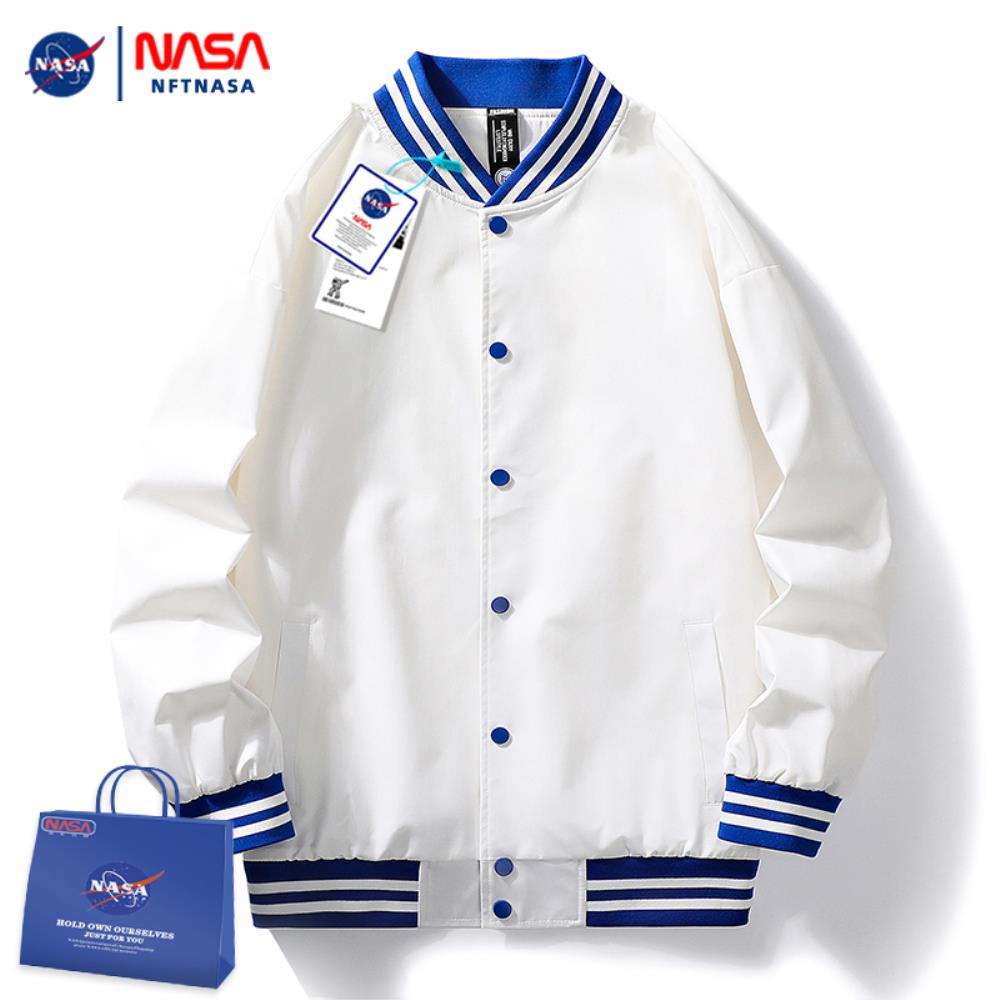 야구점퍼 NASA 공식 사이트 미국 복고풍 야구 유니폼 재킷 남성 봄 가을 패션 옷 하이 스트리트