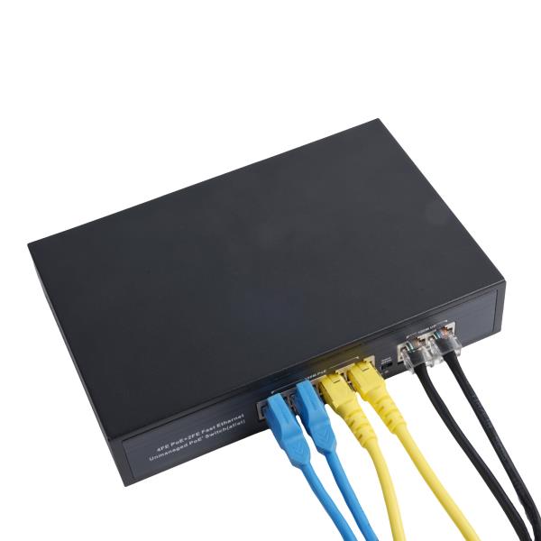 [오늘출발] IP 카메라 무선 AP용 이더넷 스위치 표준 4 포트 + 2 업 링크 POE 번개 보호 10 100Mbps
