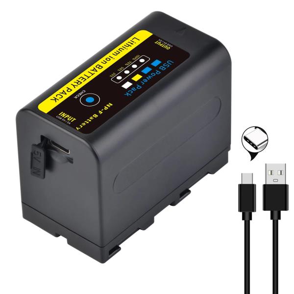 [오늘출발] [해외] LED 전원 표시기 배터리 C타입 포트 USB 출력 소니 NP F960 CCD-RV100 에 적합