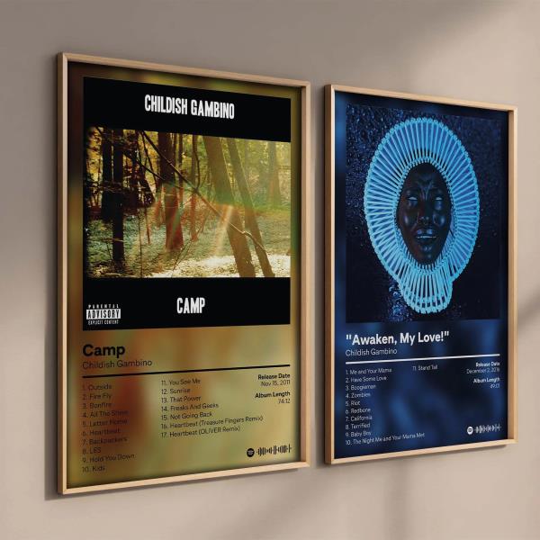 [오늘출발] 빈티지 영화포스터 팝랩 음악 앨범 커버 아티스트  감비노 포스터 미적 래퍼 힙합 락 깨우기 내 사랑 룸 벽