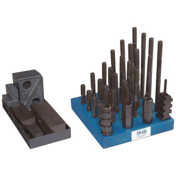 HogdseirrsTECO 20206 스틸 슈퍼 클램프 키트 5/8 테이블 T슬롯x 1/213 스터드 51개