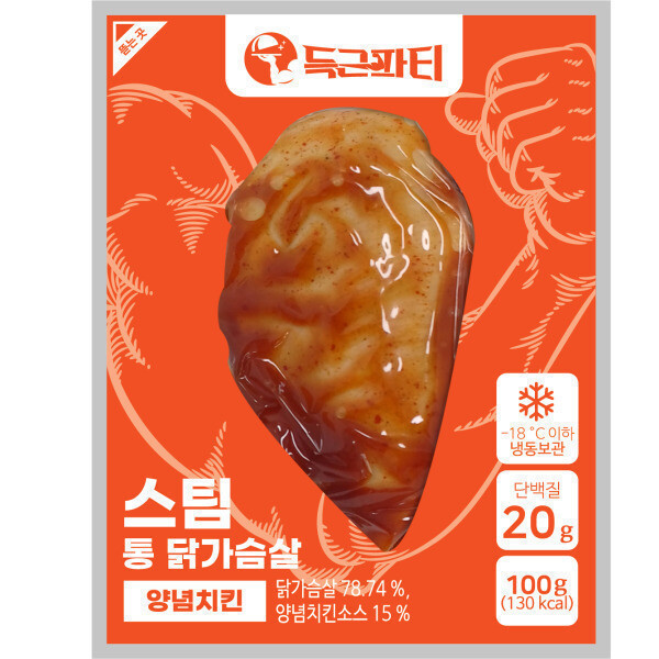 [오늘출발] 득근파티 통 닭가슴살 양념치킨 100g 20팩
