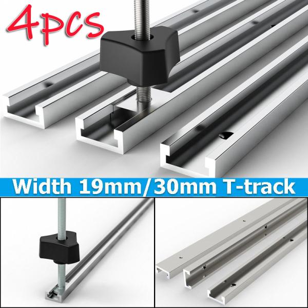 [오늘출발] 알루미늄 합금 마이터 트랙 목공 DIY 도구 테이블 톱 라우터 테이블용 T-트랙 T-슬롯 4 개