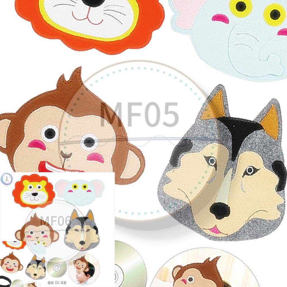 [오늘출발] 위성천상회 역할놀이 이야기 머리띠 야생 4종 CD무료 역할극만들기 역할놀이머리띠 인형극 늑대머리띠