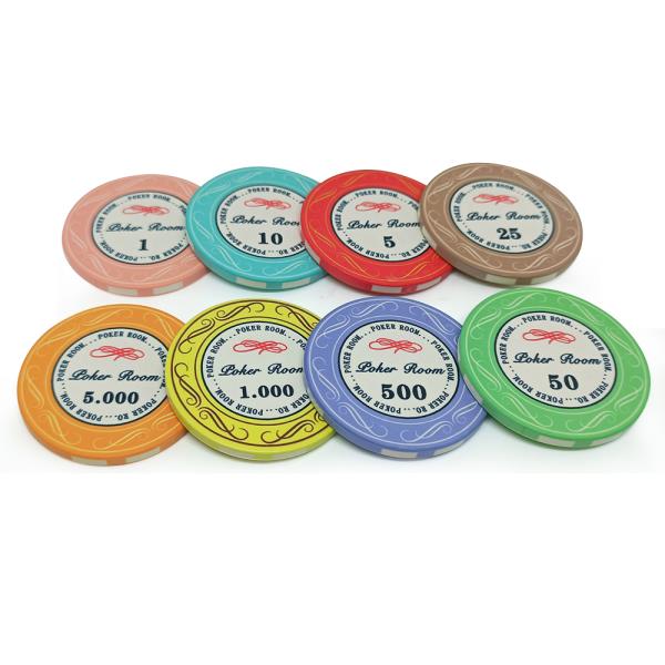 [오늘출발]최고 품질 카지노 현금 게임을위한 10g 세라믹 칩을 가진 39mm Rounders 포커칩 더 많은 색깔