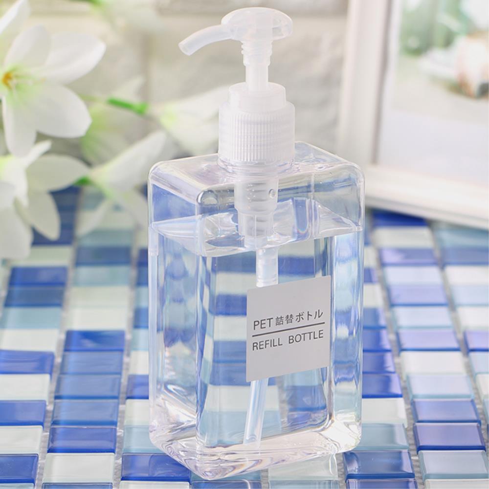투명 사각 리필 빈용기 샴푸 세제통 손세정제 액체소분 세제리필 목욕탕 공용사워실 사우나