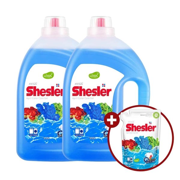 아토세이프 (온) 쉬슬러 액체 세탁세제 에이프릴 3.05L 2개+세제 리필 500ml 1개_아토세이프
