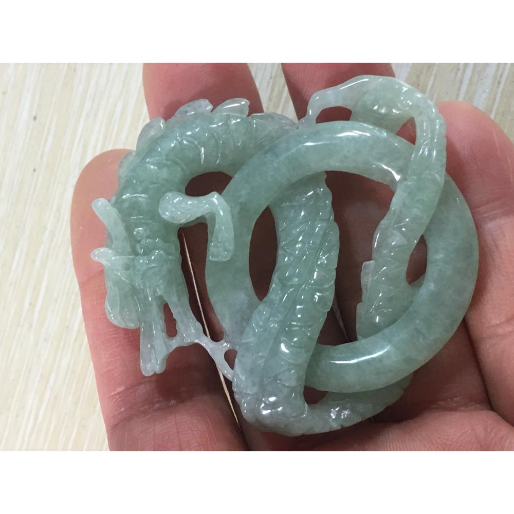 황호석 자연 미얀마 펜던트 손 조각 드래곤 옥 Jadeite 목걸이 쥬얼리 남여 액세서리 선물
