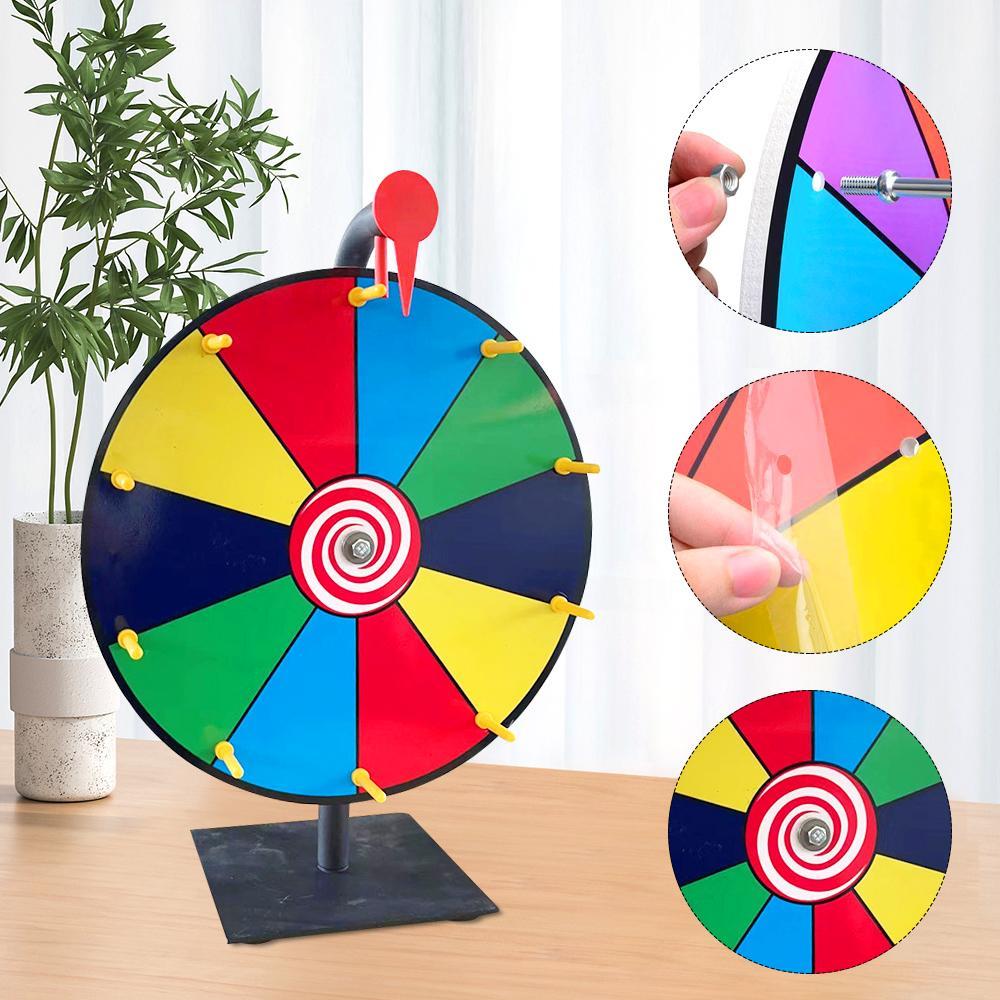 룰렛판 경품 휠 스핀 탁상 룰렛 스피너 마커 포함 직경 30 cm 40cm 지우개 카니발 포춘