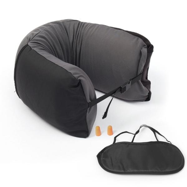 메온셀 요비월드 4IN1 메모리폼 목쿠션 블랙 자동차목쿠션 여행용목베개 여행목베개MC