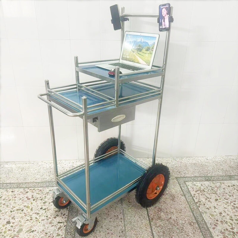 야외 방송 카트 생방송 라이브 노트북 거치대 테이블