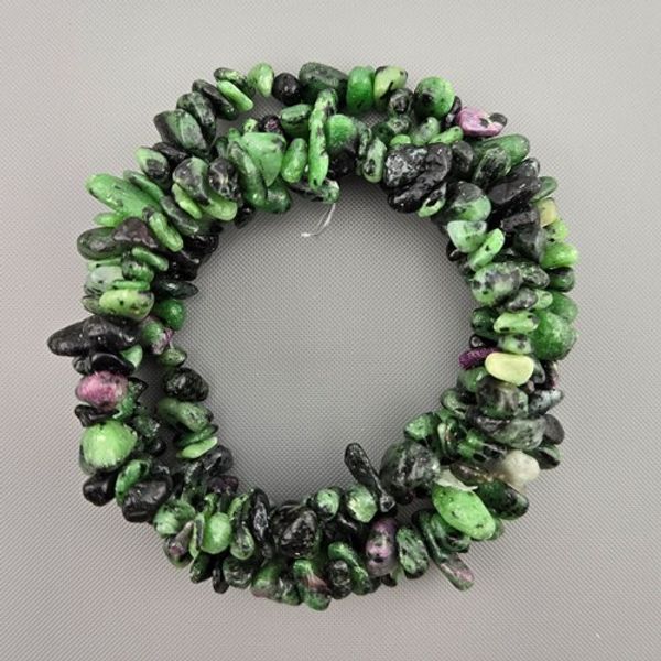 비즈톡 J1-41-34원석 칩스 대 천연석 조이크로사이트 1줄(약80cm)