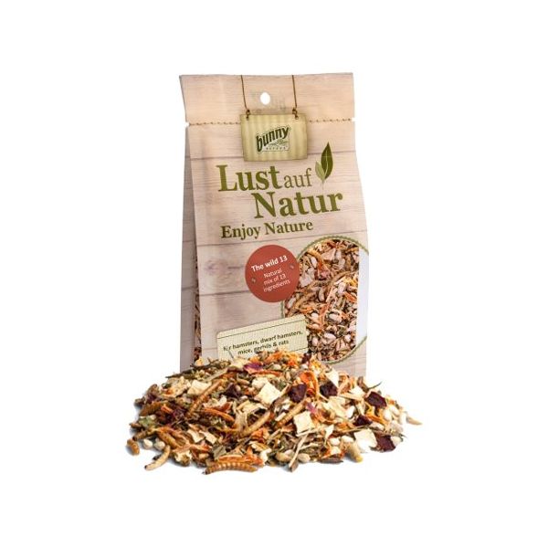 메온셀 버니 인조이 네이쳐 와일드 13 네츄럴 믹스 75g 드워프 햄스터 간식 먹이 사료 18303