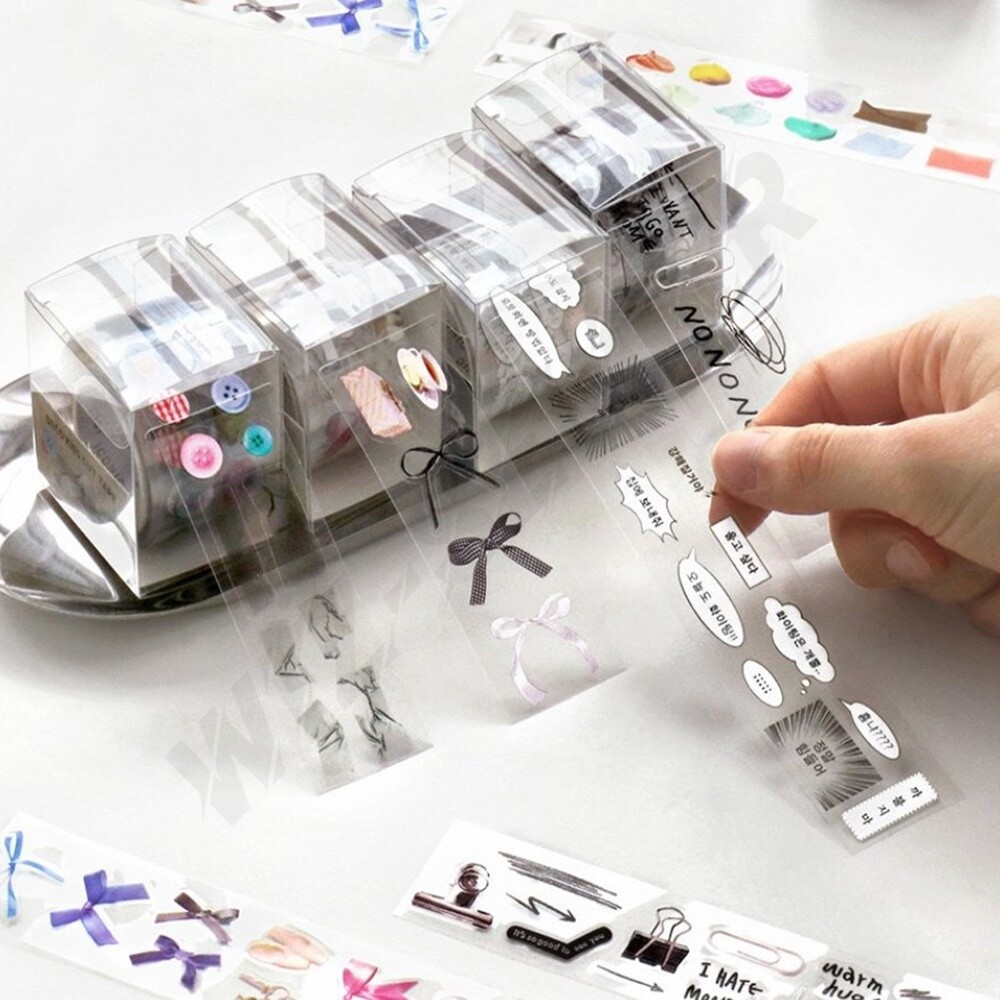 [오늘출발]말풍선 리본 키스컷테이프 미니 다꾸스티커 감성문구 인스 귀여운 남아 카툰 직장인 웹툰 여아 초등학생