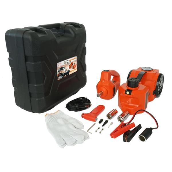 [오늘출발] 유압 동력 자동차 리프트 잭 및 전기 렌치 비상 자동차 차량 타이어 수리 도구 키트 5T