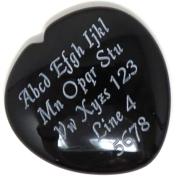 워리스톤하트 40mm 또는 1.57인치 한쪽에 새겨짐 반대편에 있는 워리디봇 발렌타인즈 사랑 선물 포켓 블랙