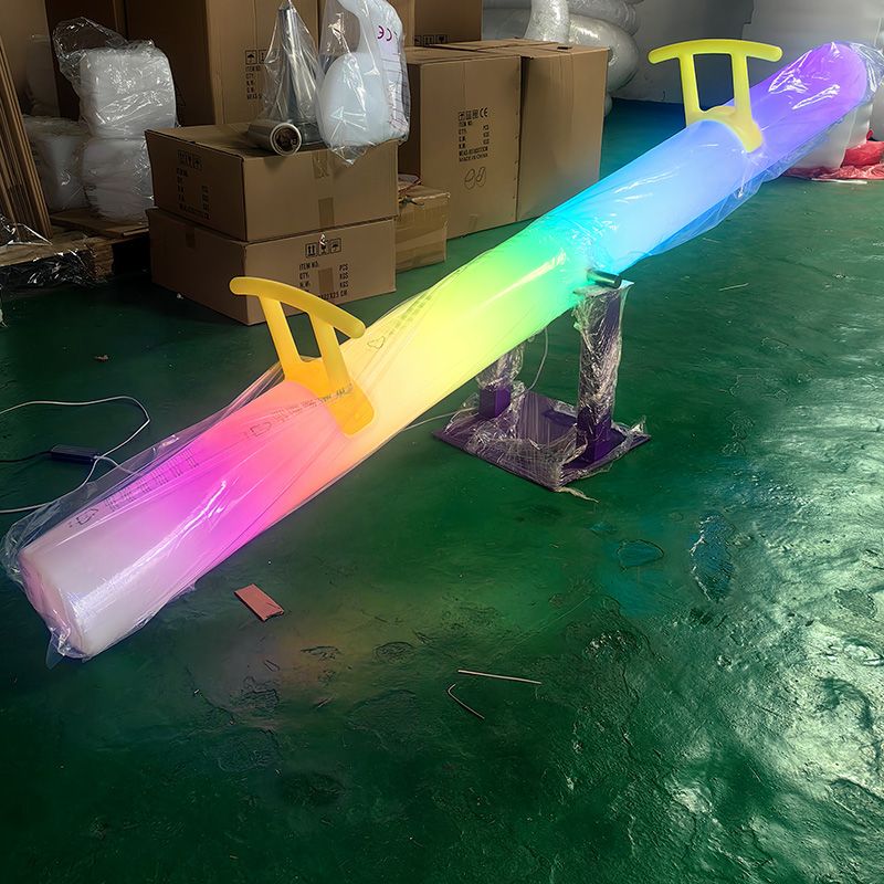 인스타 놀이터 LED 시소 움직이는 불빛 카페 공원 태양열 조명 발광 펜션  E.2.7m원형경마(충전/전원)판타