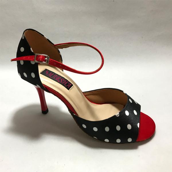 [오늘출발] 여성용 라틴 댄스 신발 탱고 웨딩 및 파티 신발 편안하고 패셔너블한 하이힐 6205DR 무료 배송