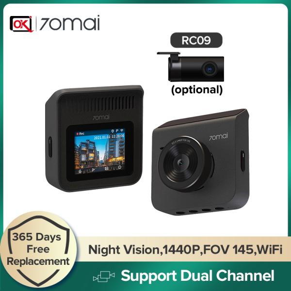 [오늘출발] 70mai 새로운 대쉬 캠 A400 레코더 1440P QHD 슈퍼  비전 무료 와이파이 듀얼 사이트 2.0 IPS 스크린 주차