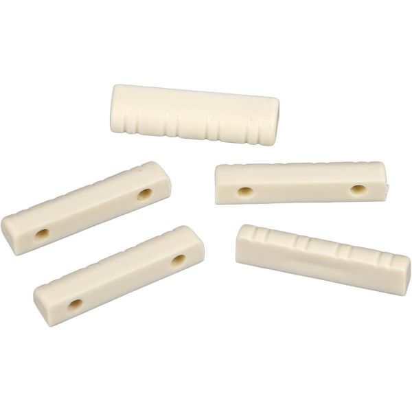 기타너트 30mm 플라스틱 프리슬롯팅 8현 너트 악기 액세서리 부품용 5개입