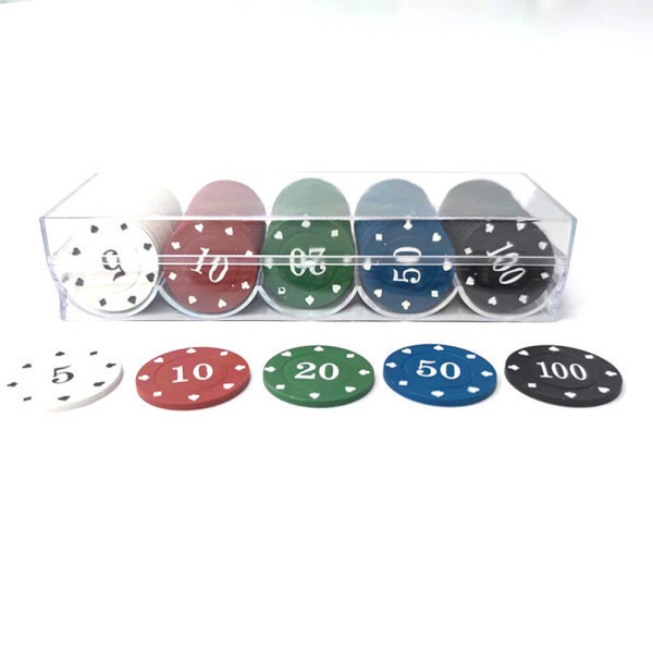 [오늘출발] 카지노칩 포커칩 100PCS 전용아크릴케이스포함