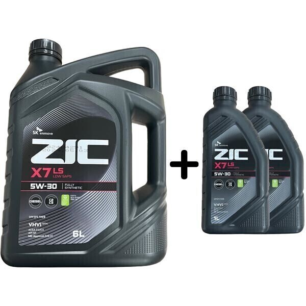 [SK루브리컨츠][오늘출발] ZIC ZIC X7 LS 5W30 6L 1개 + 1L 2개 SET 지크X7LS