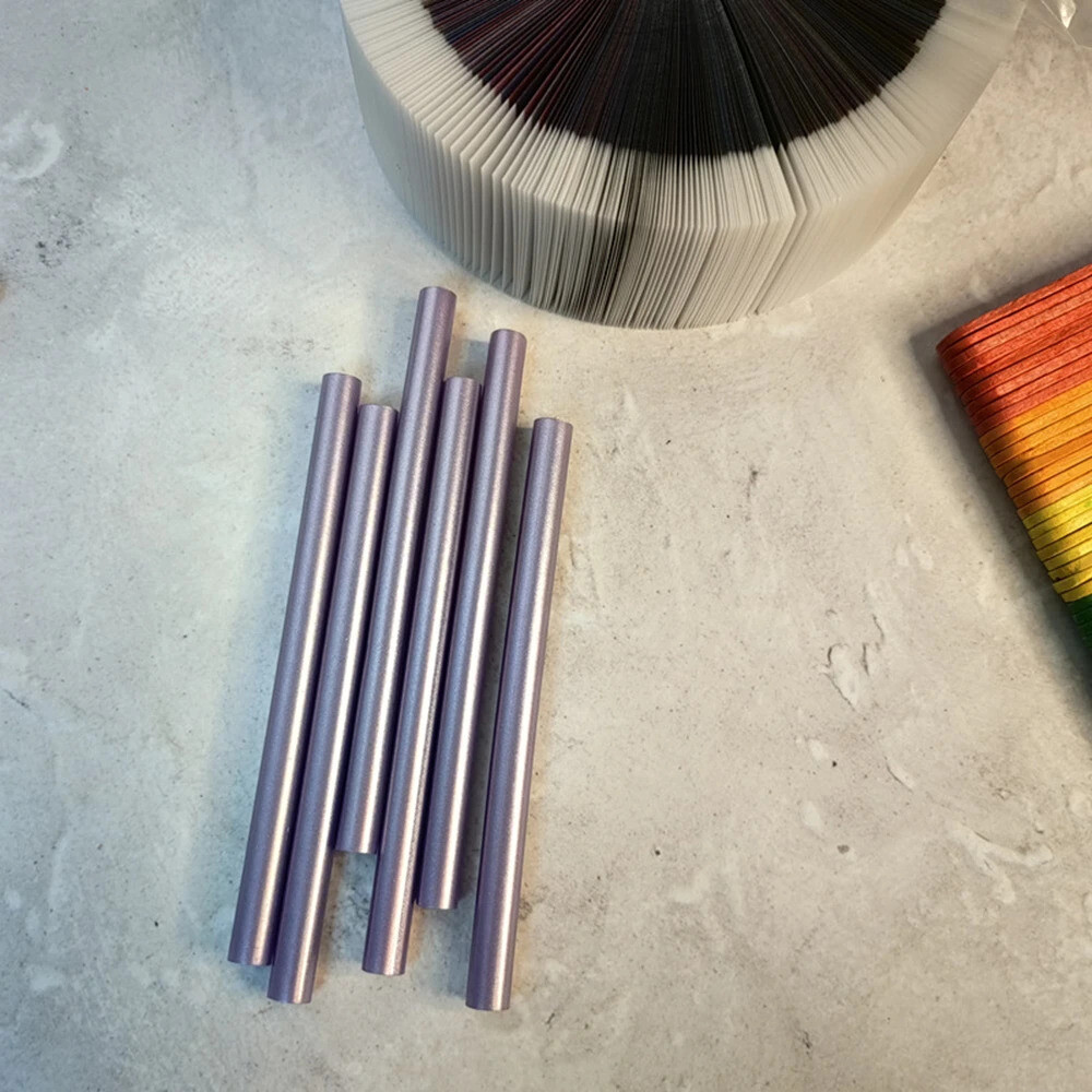 글루건 핫멜트  20Pcs 금속 보라색 핫 멜트 접착제 스틱 7x100mm Pearlescent 컬러 스트립 40W 이하 총에