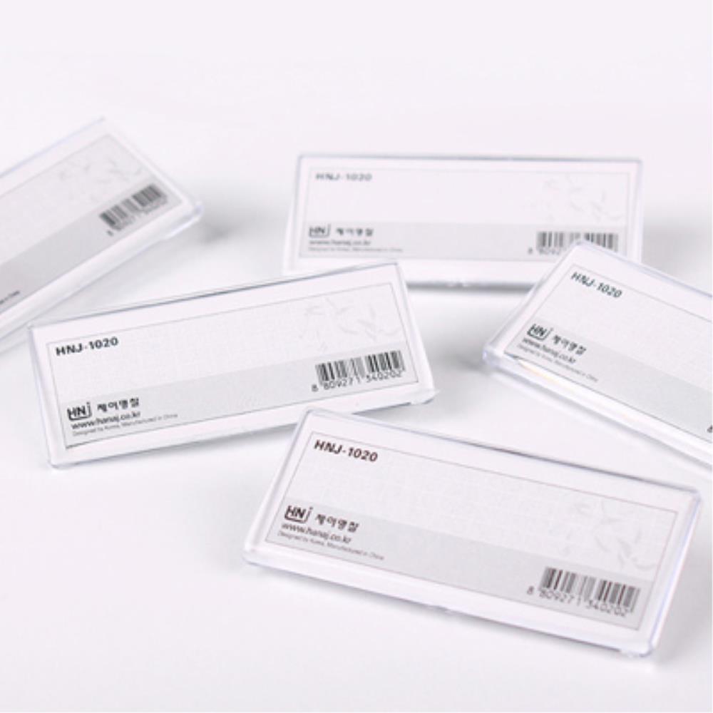 행사 알바생 슬림 옷핀형 아크릴 이름표10P 견학 설명회 유치원