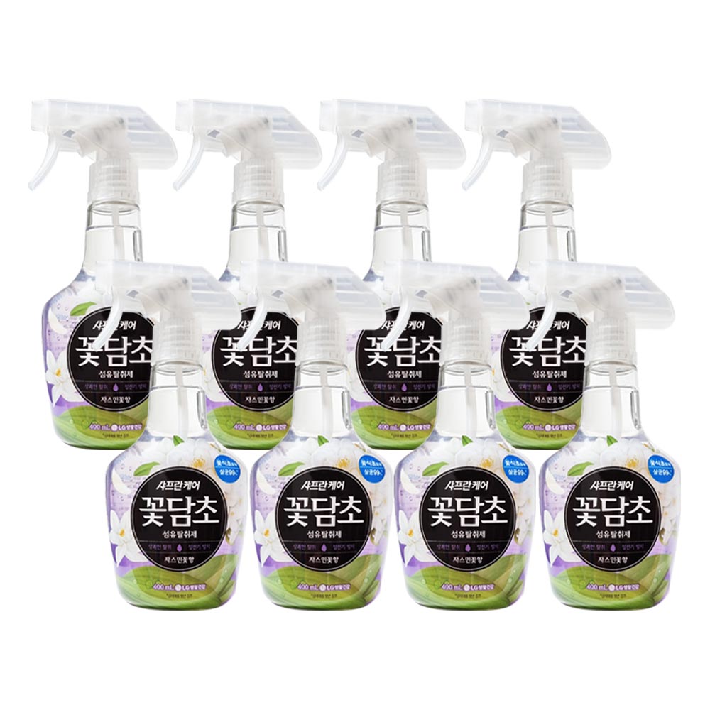 [오늘출발] 샤프란 엘지 샤프란케어 꽃담초 섬유탈취제 스프레이 자스민 400mL x 8개