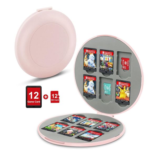 닌텐도 스위치 라이트 OLED용 5tek 게임 카드 케이스 홀더 보관 휴대용 카트리지 슬롯 16개 마이크로 SD 핑