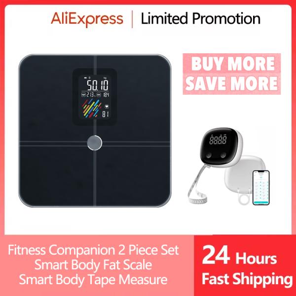 스마트 체지방 측정기 및 스마트 신체 줄자 세트 무료 건강 앱과 스포츠 피트니스 파트너 관계 맺기