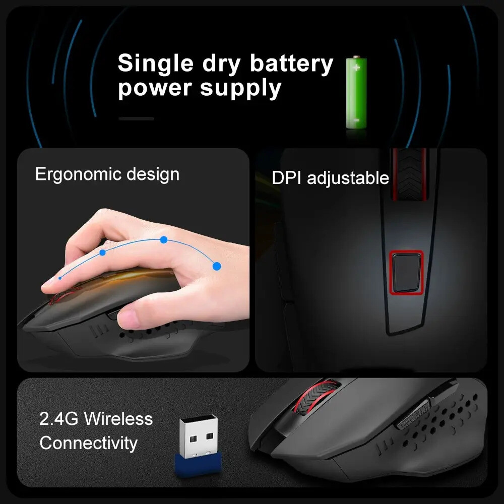 [오늘출발]AliExpress Collection E-YOOSO X-26 USB 2.4G 무선 게이밍 마우스 4800 DPI 5 버튼 광학 게이머 마우스 컴