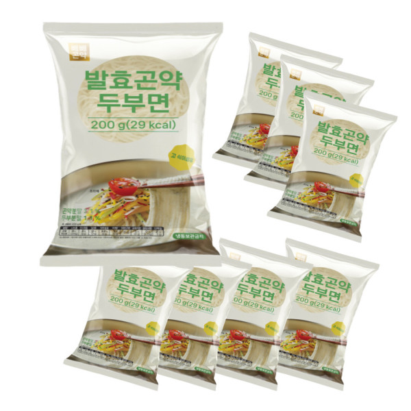 [다름(식품)][오늘출발] 빼빼곤약 빼빼곤약 발효곤약 두부면 29kcal 200g X 8팩 (저칼로리 저탄수화물)