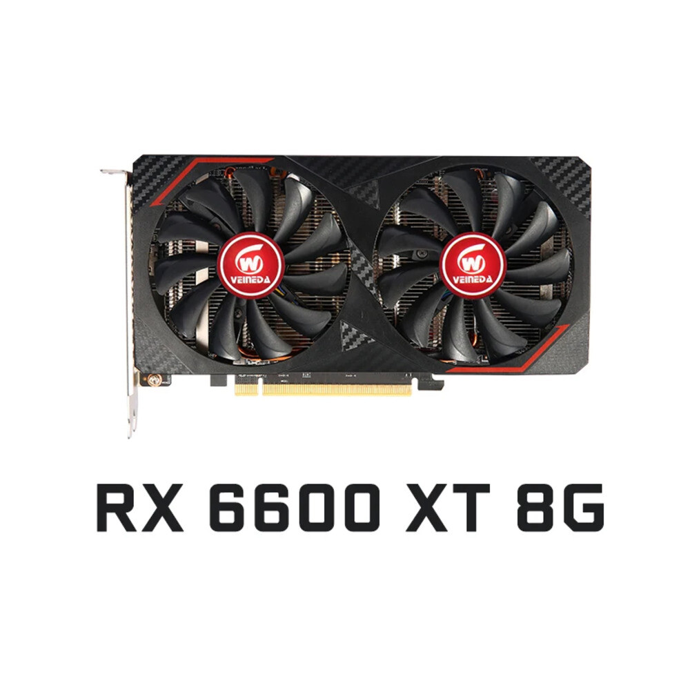 [해외] VEINEDA PC 게이밍 그래픽 카드 데스크탑 비디오 오피스 채굴용 지원 RX 6600XT 8G 128 비트 GDDR6 rx6600x