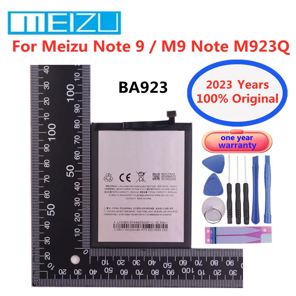Meizu 100% BA923 배터리 노트 9 / M9 M923Q M923H 4000mAh 전화 도구